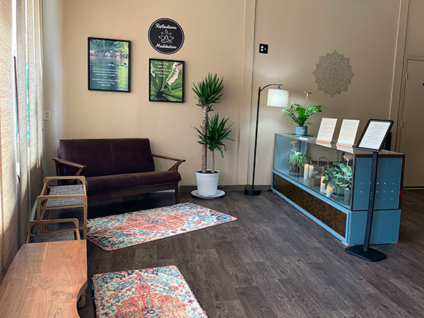 meditation hall entryway